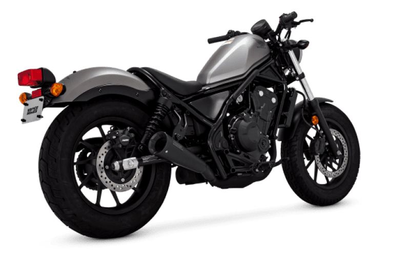 Honda Rebel Performance Exhaust - Vance and Hines - Upsweep Slip-On - Matte Black - `17-`20